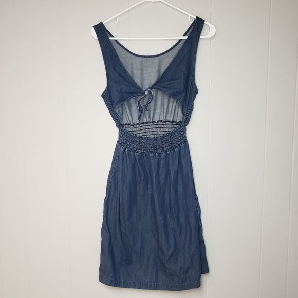 GAP 1969 Denim Jumper Dress Blue Extra Small XS - Picture 3 of 7